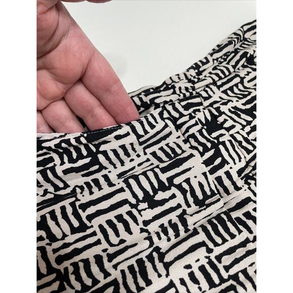 Ella Moss Jumpsuit Black‎ Cream Print Sleeveless Drawstring Waist L NWT Abstract - Picture 14 of 16